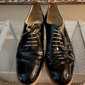 AGL Black Patent Leather Broques